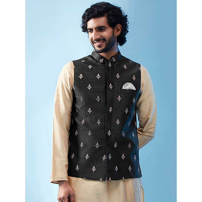 KISAH Men Black Nehru Jacket (42)