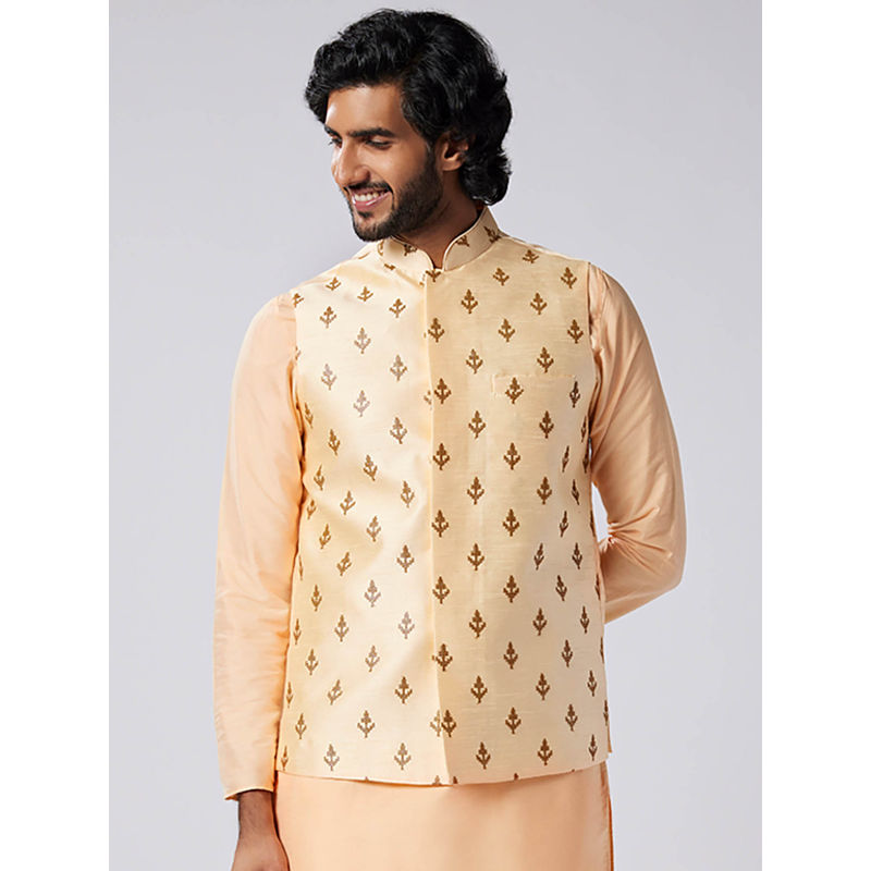 KISAH Men Nude Nehru Jacket (38)