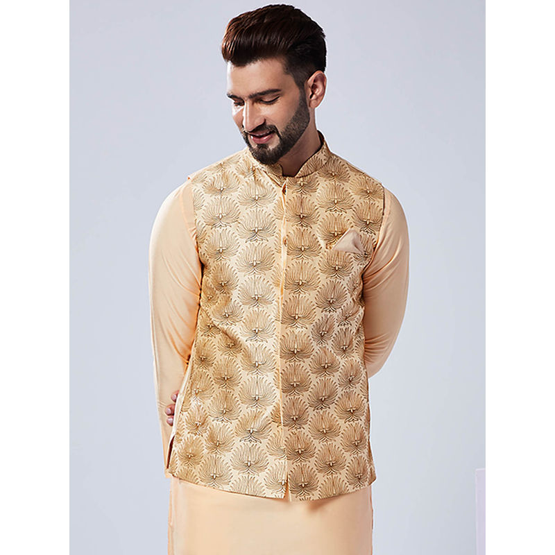 KISAH Men Nude Nehru Jacket (44)
