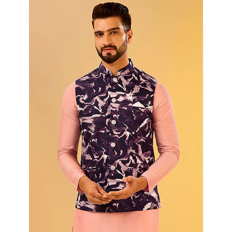 KISAH Men Purple Nehru Jacket (38)