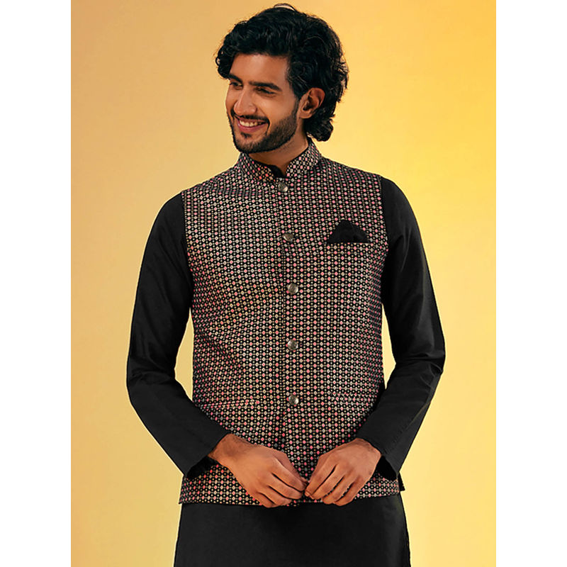 KISAH Men Black Nehru Jacket (38)