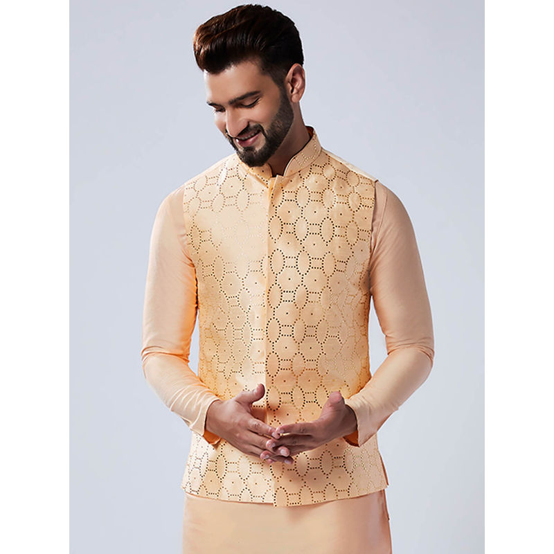 KISAH Men Nude Nehru Jacket (38)