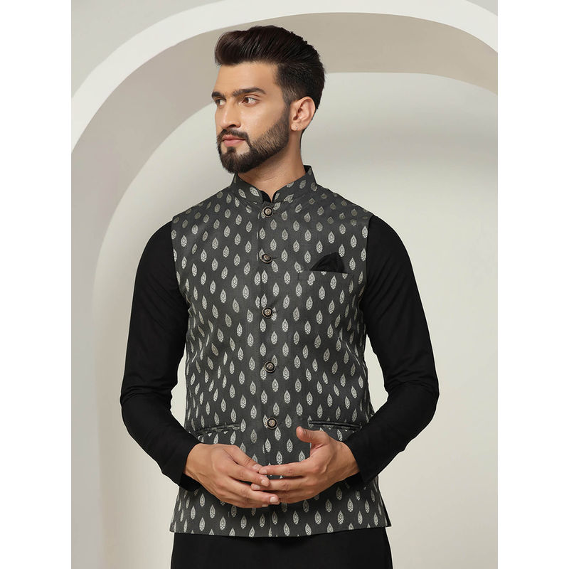 KISAH Men Black Nehru Jacket (38)