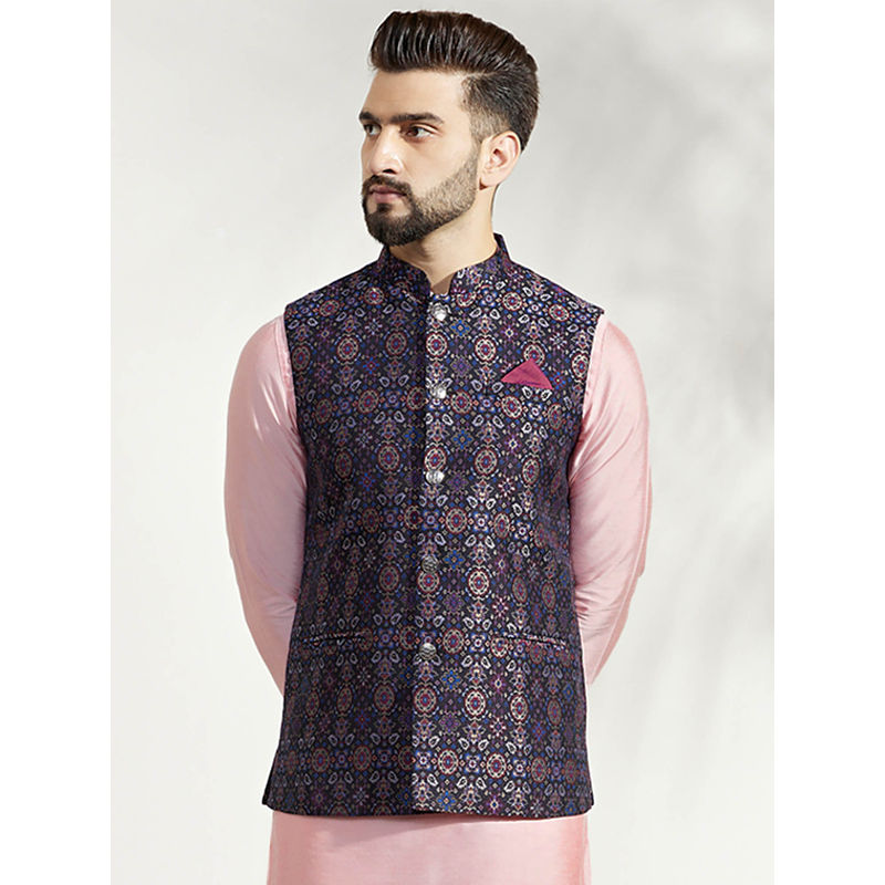 KISAH Men Black Nehru Jacket (40)