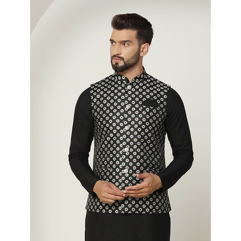 KISAH Men Black Nehru Jacket (38)