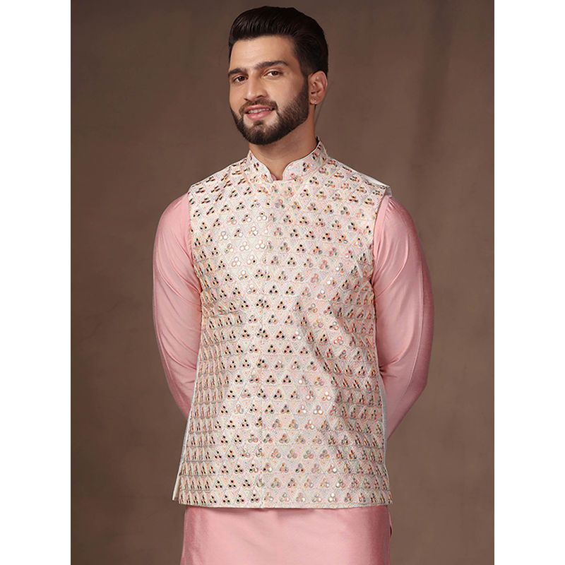 KISAH Men Multi-Color Nehru Jacket (38)