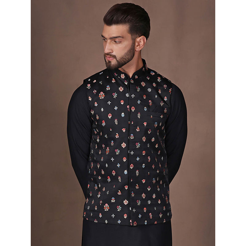 KISAH Men Black Nehru Jacket (42)
