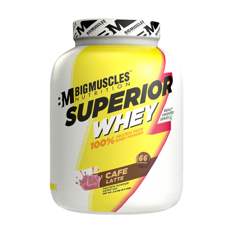 Big Muscles Nutrition Superior Whey Protein Cafe Latte Powder