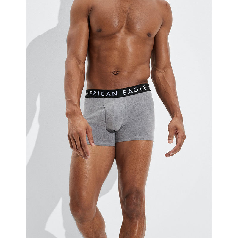 American Eagle Men Grey Space Dye 3 Inches Classic Trunk Underwear Grey (XS)