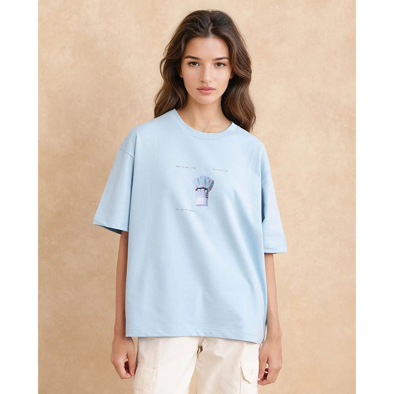 RAREISM Women Prex Green Floral T-Shirt (XS)