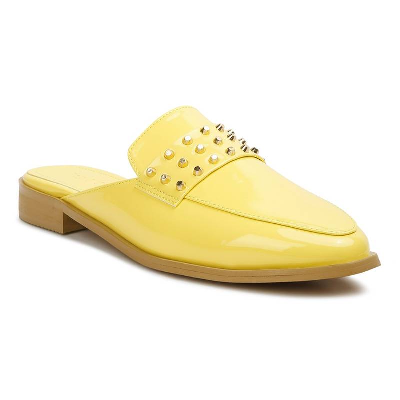 Rag & Co Solid Yellow Mules (EURO 38)