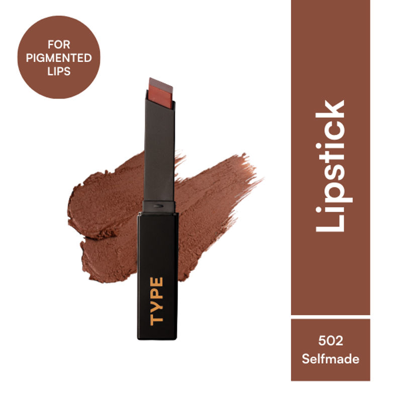 Type Beauty Cream Matte Lipstick For Pigmented Lips - Vit C And Niacinamide - 8 Hr Stay