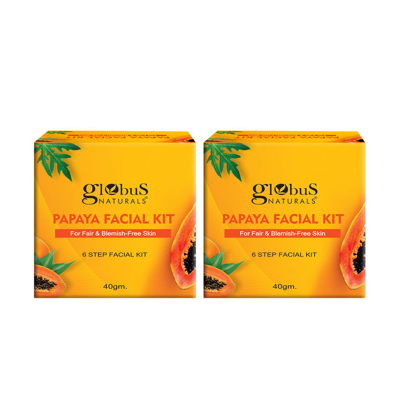 Globus Naturals Anti-Tanning Papaya Facial Kit - Pack of 2