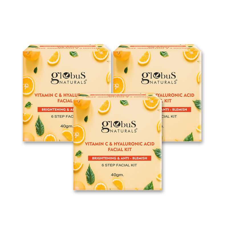 Globus Naturals Vitamin C Skin Brightening Facial Kit - Pack of 3