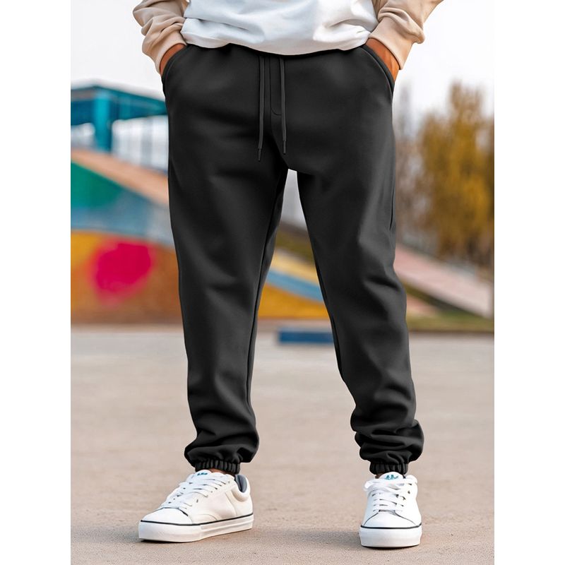 Bewakoof Air 1.0 Men's Black Oversized Joggers (XL)