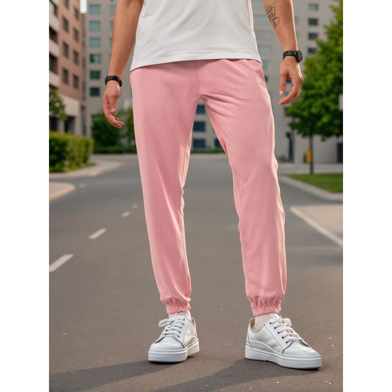 Bewakoof Men's Pink Oversized Joggers (M)