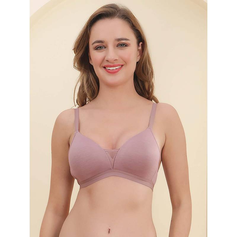 PrettyCat Women's Lightly Padded Non-Wire T-Shirt Bra - Pink (36B)