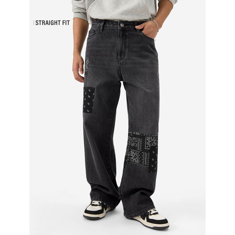The Souled Store Original Denims: Bandana Patches Men Jeans (30)