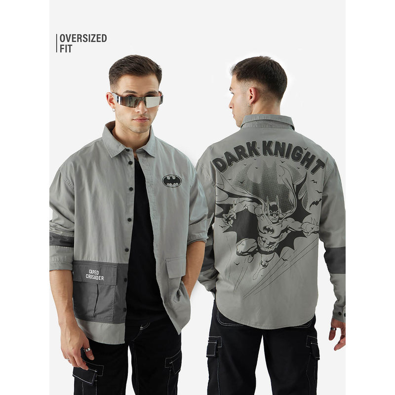 The Souled Store Official Batman: Dark Knight Returns Men Utility Shirt (M)