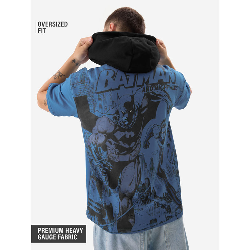 The Souled Store Official DC: Batman & Nightwing Men Hoodie (L)