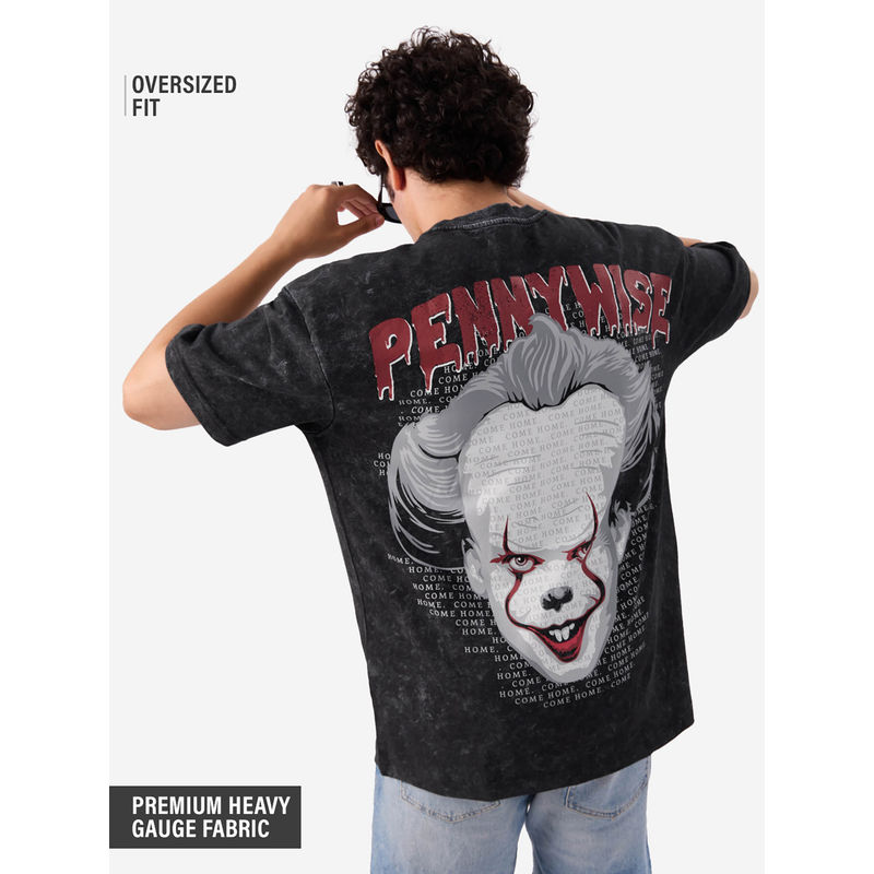 The Souled Store Official Pennywise: Time To Float Oversized T-Shirt (XL)