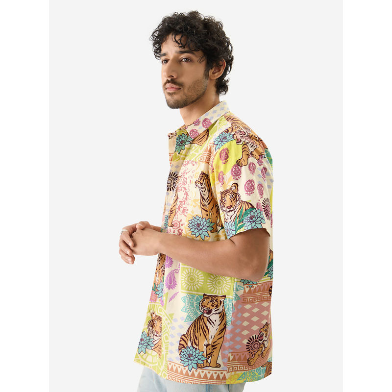 The Souled Store Originals: Tiger Crawl Summer Shirt (M)