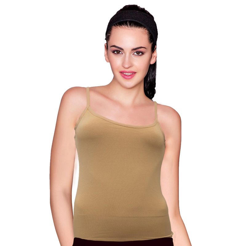 Enamor E003 Stretch Cotton Camis - Nude (XL) - E003