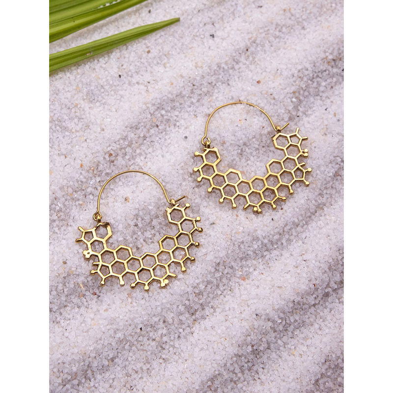 Buy Studio One Love Whispers GoldPlated Handmade Brass Hoop