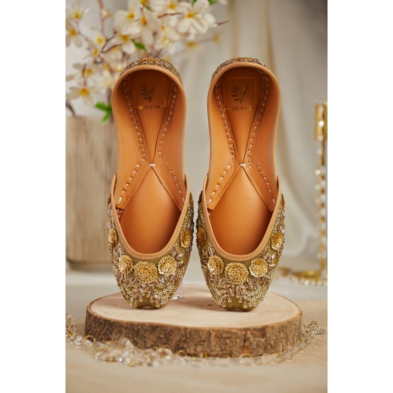 House of Vian Blossom Treasure Gold Juttis (EURO 36)
