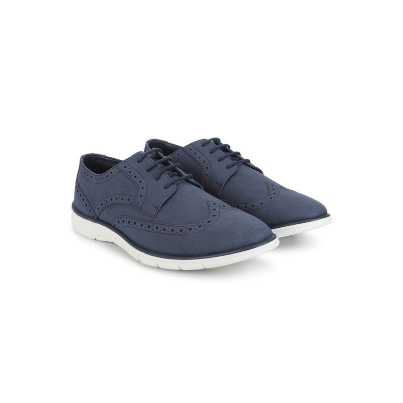 Yoho Navy Blue Casual Brogues for Men (UK 9)