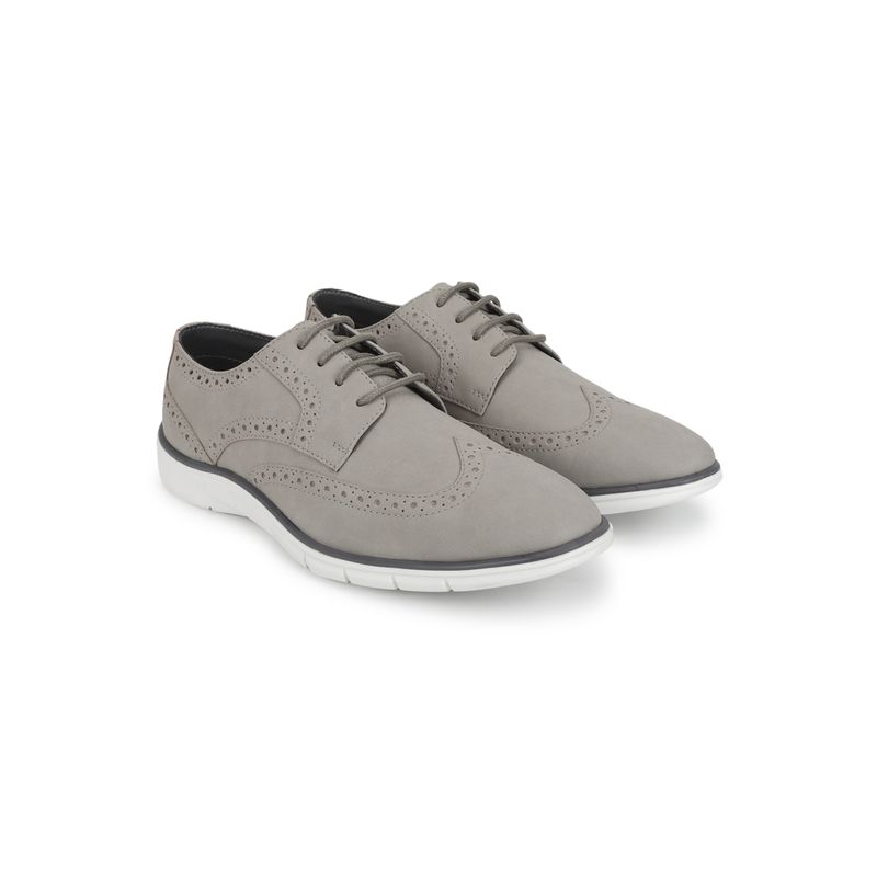 Yoho Grey Casual Brogues for Men (UK 9)