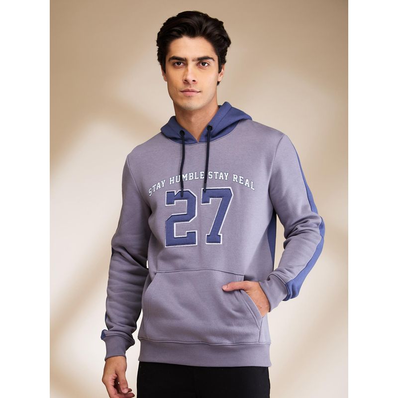 Being Human Men Purple Printed Hoodie (3XL)