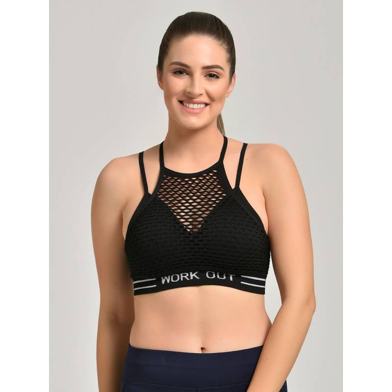 Makclan Strong In Sheer Sports Bra - Black (M)