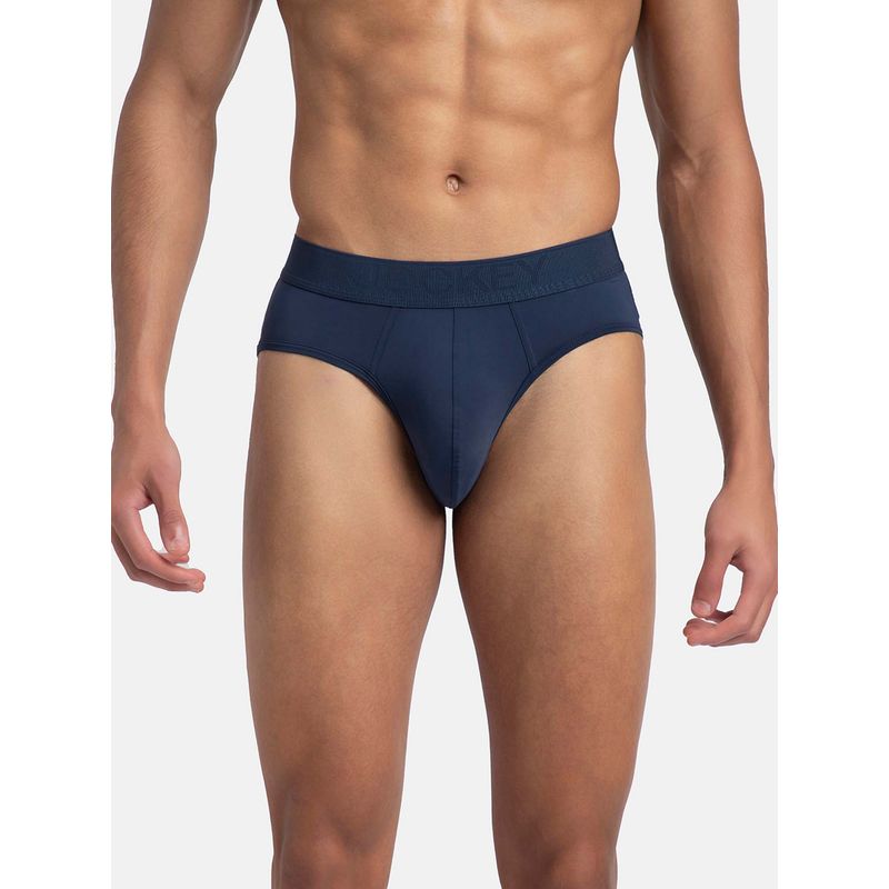 Jockey LM07 Men Soft Touch Recycled Microfiber Elastane Brief - Insignia Blue (S)