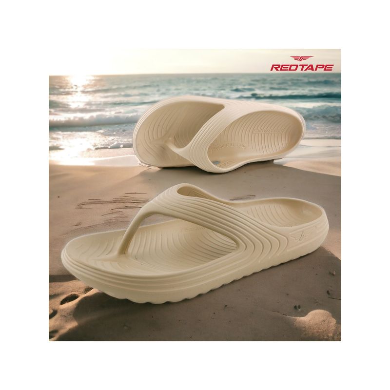 Red Tape Men EVA Comfort Beige Flip Flops (UK 11)