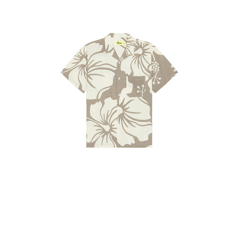 Duvin Design Hibiscus Leisure Stretch Button Up Shirt (L)