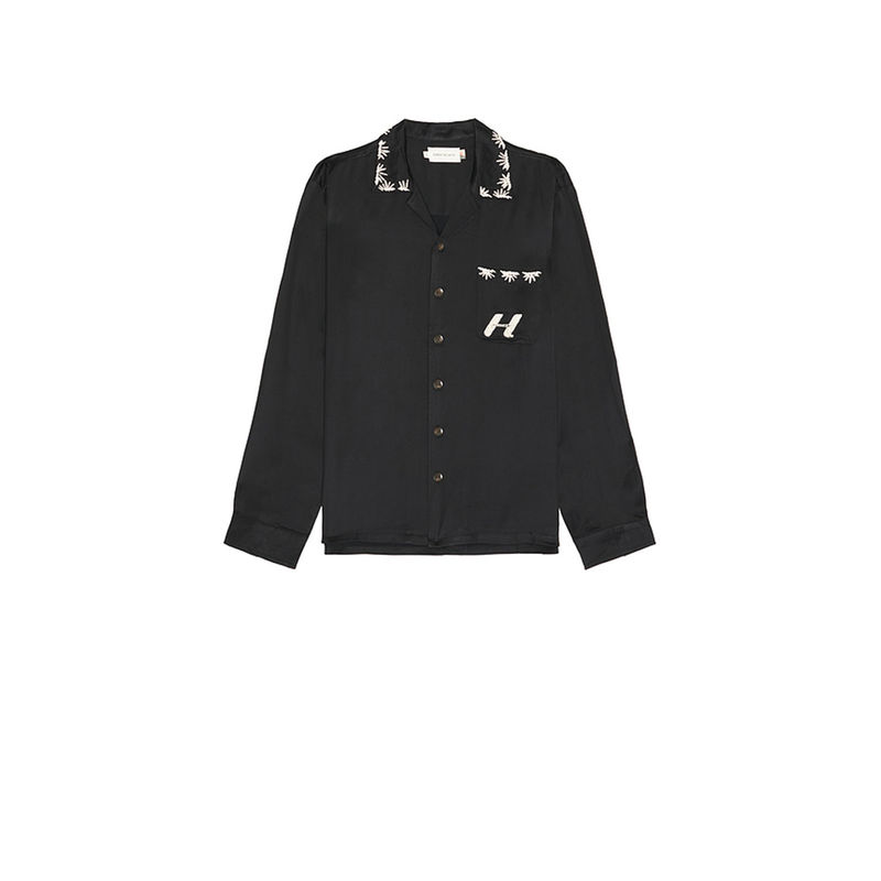 Honor The Gift Palm Stitch Long Sleeve Button Up (S)
