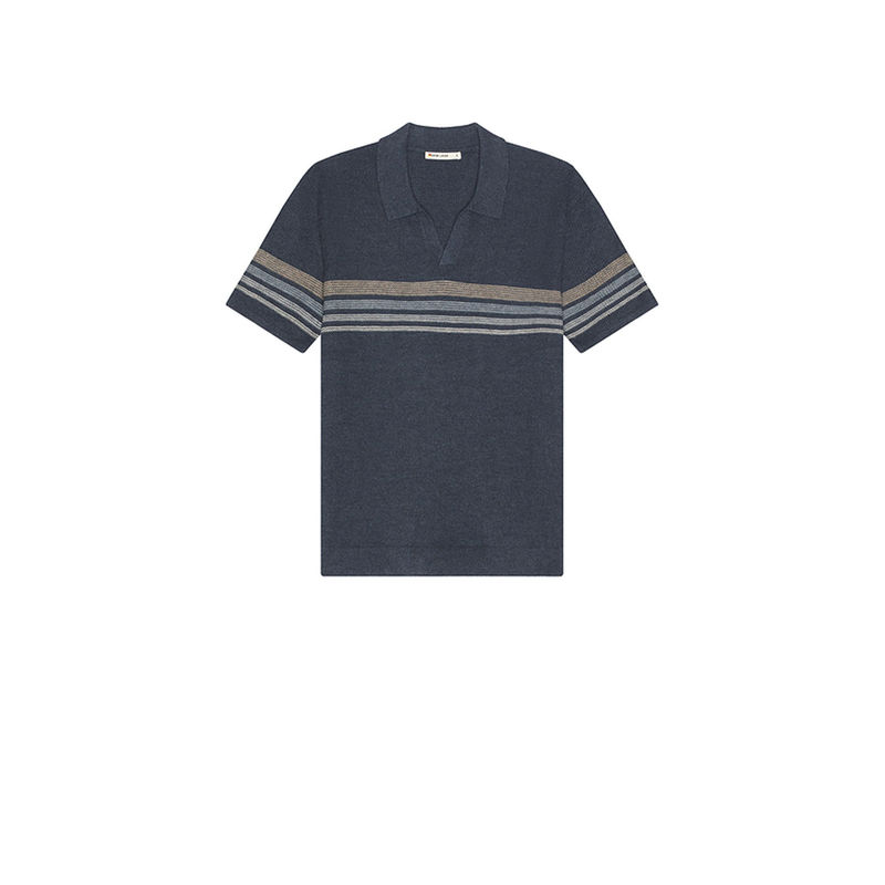 Marine Layer Liam Chest Stripe Polo (M)