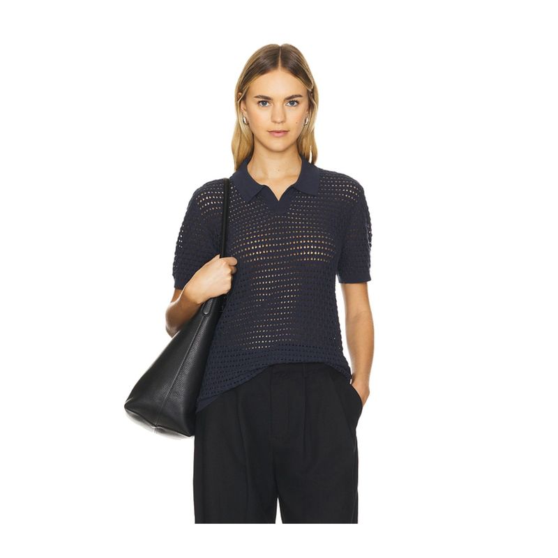 WAO Open Knit Short Sleeve Polo (S)