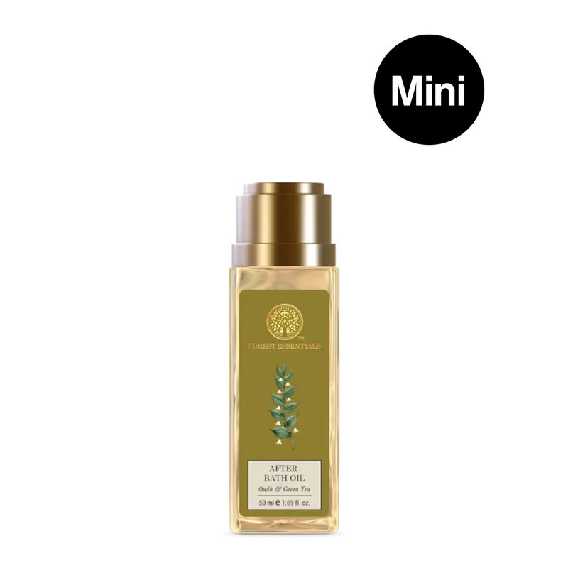 Forest Essentials After Bath Oil Oudh & Green Tea - Nourishing Natural After Shower Body Oil