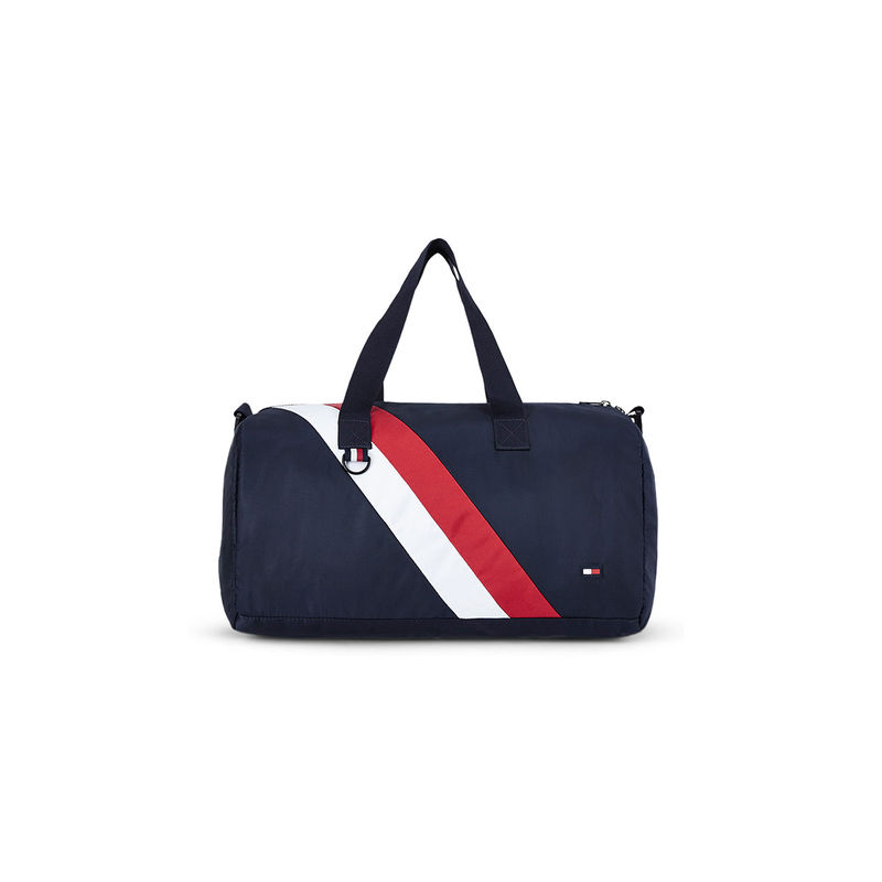 Tommy Hilfiger Jorden Gym Bag Vertical Color Cut Sew Navy White Red