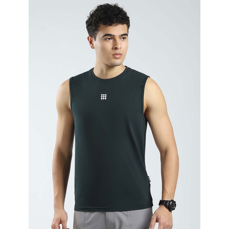 Rock.it Men Teal Solid Crew Neck T-Shirt (S)