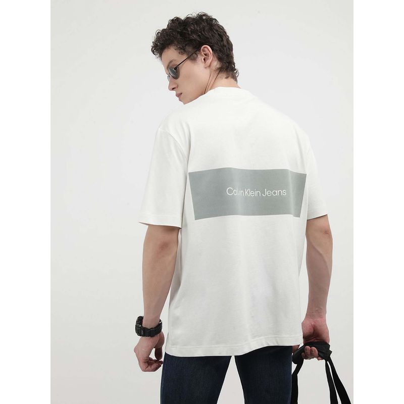 Calvin Klein Off-White Relaxed Fit T-Shirt (XL)