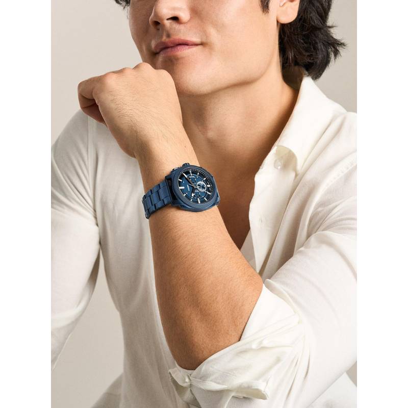 Buy Fossil Machine Blue Men Quartz Watch (Fs6167) (M) Online