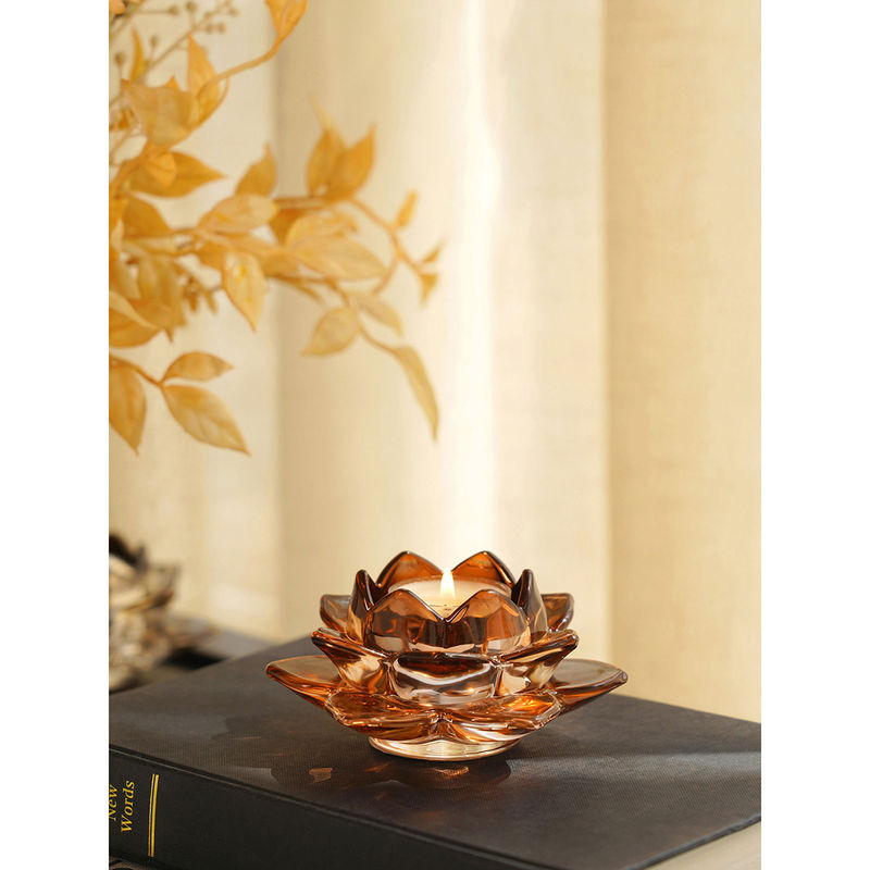 Pure Home + Living Rust Gem Glass Tea Light Holder (Set of 4): Buy Pure ...