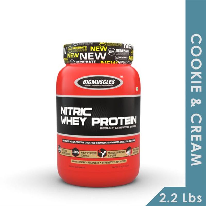 Big Muscles Nitric Whey Protein - Cookie & Cream