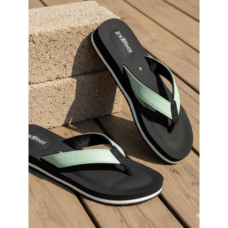 Indifeet Green Comfortable Orthopaedic Acupressure Flipflops (UK 4)