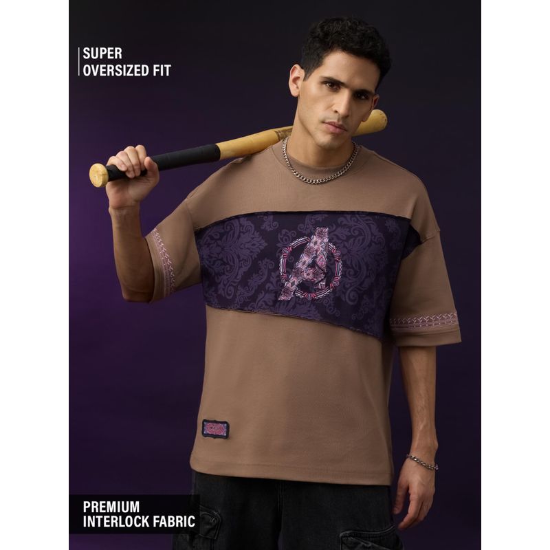 The Souled Store Official Avengers: Indie Initiative Men Super Oversized T-Shirts (M)