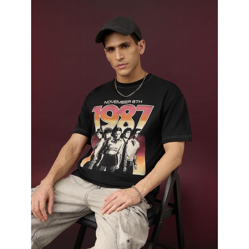 The Souled Store Official Stranger Things: The Troupe Men Oversized T-Shirts (2XL)