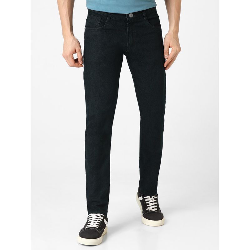 Urbano Fashion Men Dark Green Slim Fit Denim Jeans Stretchable (32)